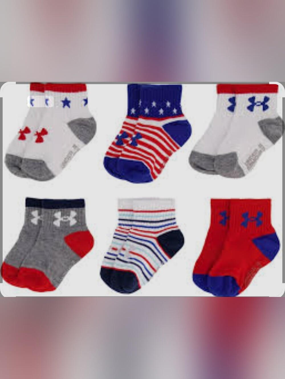 UNDER ARMOUR Socks 12-24 M  1/4  Baby  Bundle 2 Pack 12 Pairs Total